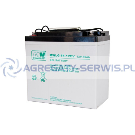 MWLG 55-12EV MW Power Akumulator GEL 12 [V] 55 [Ah]