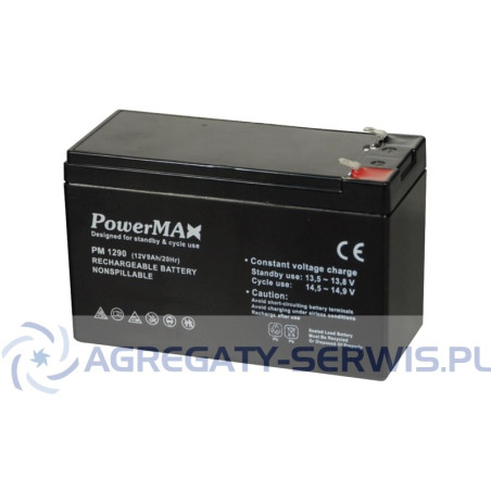 PM 1290 PowerMAX Akumulator VRLA 12V 9Ah