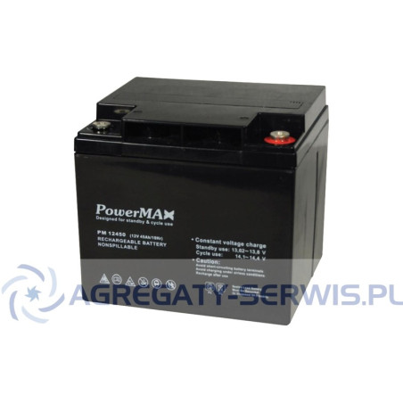 PM 12450 PowerMAX Akumulator VRLA 12V 45Ah
