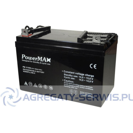 PM 121000 PowerMAX Akumulator VRLA 12V 100Ah