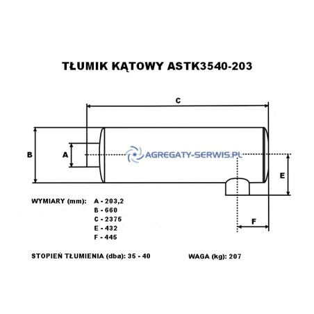 ASTK3540-203 Tłumik Kątowy